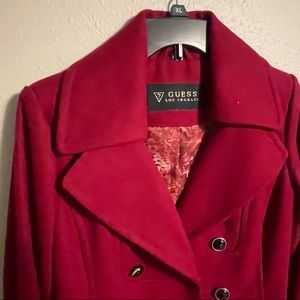 Guess Womens Red Coat